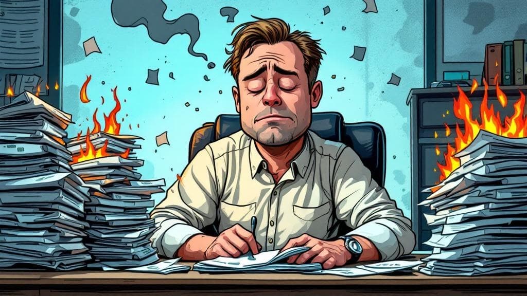 Business owner dealing with marketing challenges